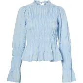 Y.A.S Blouse 'YASRava Smok' lichtblauw