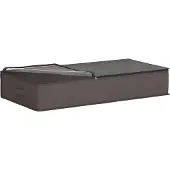 vidaXL Opbergdoos met transparant bovenraam Grijs 100 x 50 x 18 cm