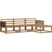 vidaXL Buiten bank set 4 st Naturel Massief Acacia Hout