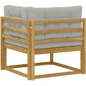 vidaXL Buitenhoekbank Polyester Wit