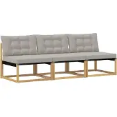 vidaXL Buiten Midden Sofa Massief Acacia Hout Wit