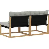 vidaXL Buiten Midden Sofa Massief Acacia Hout Wit