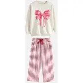 Next Nachtkledij pink / rood / natuurwit
