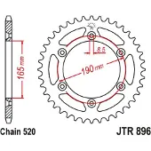JT Sprockets Jtr89645 Achtertandwiel