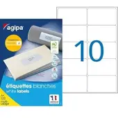 Agipa Universele etiketten, 99,1 x 57 mm, wit