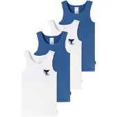 Schiesser Onderhemd ' Fine Rib ' blauw / wit