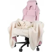 AROZZI Deken met Mouwen voor Bureaustoel - Sherpa & Velour - Roze