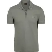 BOSS Heren Slim Fit Polo groen (L), Casual, Katoen, Korte mouwen 50537507