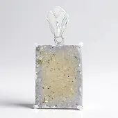 Cavill - Zilveren Hanger - 925 Sterling Zilver - Glitter Agaat 20,13 ct - Rechthoekige Antiek Cabochon - Elegant Dames Sieraad uit Brazilië