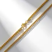 Cavill - Vergulde Zilveren Franco Ketting - 925 Sterling Zilver - 55 cm - Luxe Damesketting Goudkleurig met Karabijnsluiting - Elegant & Duurzaam