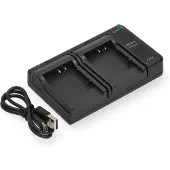123accu Sony NP-BY1 USB-C double slot oplader (4.2V, 0.7A, huismerk)