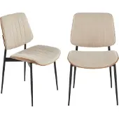 Signature Set van 2 stoelen in gewatteerde stof h82,5 cm giselle