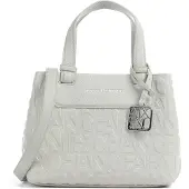 Armani Exchange Dames Tas met beige logoprint (OSFA), Wit, Casual, Klassiek, Polyester XW001576AF15774U6275