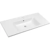Aqualine Zuno 100 Keramische meubelwastafel 100x45cm, wit