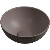 Sapho Minor opzetwastafel van beton, dia 26cm, donkerbruin