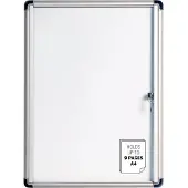 BI-Office Enclore Indoor Budget Vitrine Magnetisch 1 x A4 Ja Gelakt staal 28,9 (B) x 37,9 (H) cm Wit