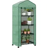 Outsunny Kas Staal, Kunststof 69L x 50B x 165H cm Groen
