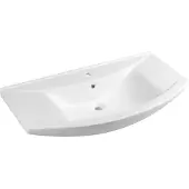 Aqualine Zero 97 Keramische meubelwastafel 97x51cm, wit