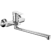 Bruckner Baron Wandgemonteerde wastafel-/badmengkraan, chroom