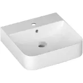 Isvea Sott Aqua wastafel wandhangend/aanrechtblad, 51x50cm, wit