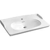 Isvea Stella keramische wastafel 90x46,5cm, wit
