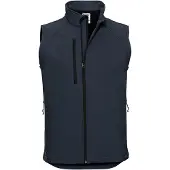Russell Herren Softshell-vest, 3-laags, model FK721 (maat XS) (marineblauw)