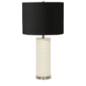 ELSTEAD LED Tafellamp Ripple | 1X E27 Max 60W | White with Black Shade