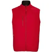 Sols Heren Falcon Softshell Bodywarmer met rits (Peperrood)