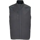 Sols Heren Falcon Softshell Bodywarmer met rits (Houtskool Grijs Effen)