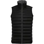 Sols Heren Wave Gevoerde Waterafstotende Bodywarmer/Gilet (Zwart)