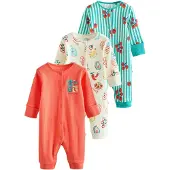 Next Nachtkledij lichtbeige / turquoise / geel / kreeft / rood