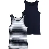 Next Top navy / wit