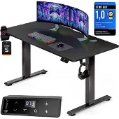 Casaria Elektrisch Verstelbaar Gamingbureau 120x60 cm USB-C/A