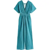 Next Jumpsuit cyaan blauw