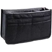 OEM Nylon handtas organizer met 13 vakken, zwart