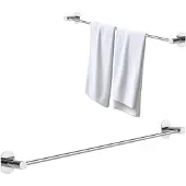 Laveo Miri Serie - Handdoekhouder - 61cm - Zelfklevend - Chromen Afwerking