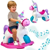 FEBER Baby Unicorn Ride On Roze Kinderen