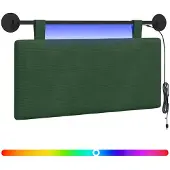 vidaXL Hangend hoofdbord Jungle Groen Corduroy stof