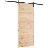 vidaXL Schuifdeur Naturel 80 x 208 cm Massief grenenhout