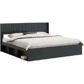 vidaXL Bedframe met opbergruimte en hoofdbord 2 st Bewerkt hout