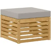 vidaXL Buiten Voetenbank Massief Acacia Hout Wit