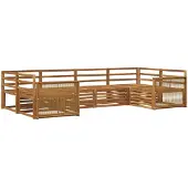 vidaXL Buiten bank set 6 st Naturel Massief Acacia Hout