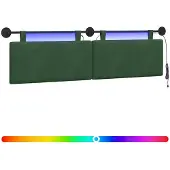 vidaXL Hangend hoofdbord Met LED-verlichting Jungle Groen