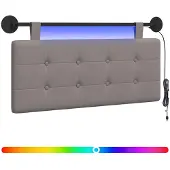Syfax Hangend hoofdbord Taupe Stof