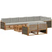 vidaXL Buiten bank set 9 st