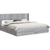 vidaXL Bedframe met opbergruimte en hoofdbord 2 st Bewerkt hout