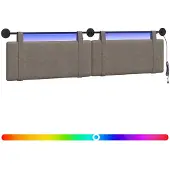 vidaXL Hangend hoofdbord Grijs Antiek PU