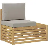 vidaXL Buiten eindsofa Massief Acacia Hout Wit