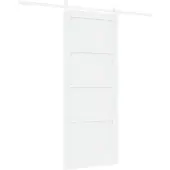 vidaXL Schuifdeur ORKDAL 83 x 202 cm Massief grenenhout Wit
