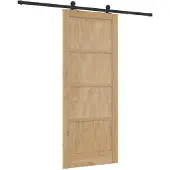 vidaXL Schuifdeur ORKDAL 86 x 211 cm Massief grenenhout Naturel